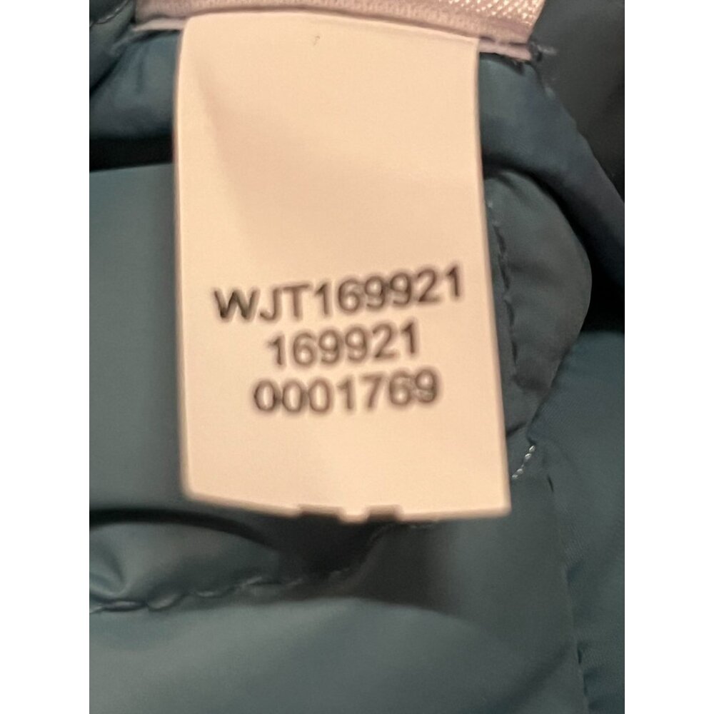J Jill Down Puffer Vest Womens L Blue Quilted Zip Front Pockets Used - Picture 13 of 15